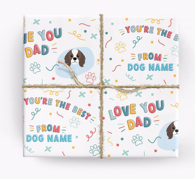 Love You Dad: Personalized {breedFullName} Wrapping Paper